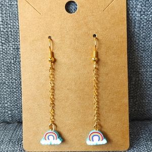 Custom Made Rainbow Cloud Earrings